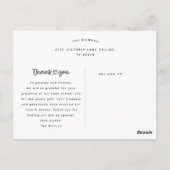 Moderne foto collage stijlvolle baby shower briefkaart (Achterkant)