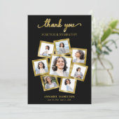 Moderne foto collage sympathie dank u kaart (Staand voorkant)