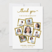 Moderne foto collage sympathie dank u kaart (Voorkant)