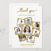 Moderne foto collage sympathie dank u kaart (Voorkant / Achterkant)