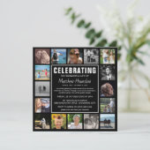 Moderne foto collage sympathie viering leven kaart (Staand voorkant)