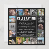 Moderne foto collage sympathie viering leven kaart (Voorkant)