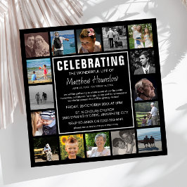 Moderne foto collage sympathie viering leven kaart