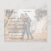 Moderne Foto Collage Terracotta Save the Date Feestdagenkaart (Achterkant)