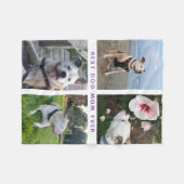 Moderne foto-collage voor de beste hond-moeder fleece deken (Voorkant (Horizontaal))