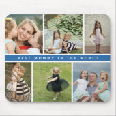 Moderne foto-collage voor de beste mama muismat (Voorkant)