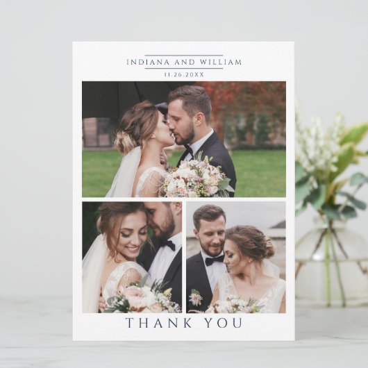 Moderne foto Collage Weddenschap Hartelijk dank (Staand voorkant)