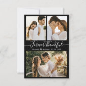 Moderne foto Collage Weddenschap Hartelijk dank Bedankkaart (Voorkant)