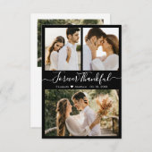 Moderne foto Collage Weddenschap Hartelijk dank Bedankkaart (Voorkant / Achterkant)