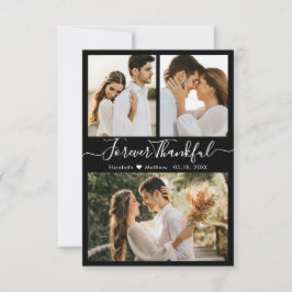 Moderne foto Collage Weddenschap Hartelijk dank Bedankkaart