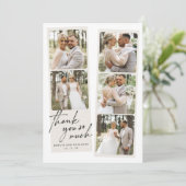 Moderne foto Collage Weddenschap Hartelijk dank Bedankkaart (Staand voorkant)