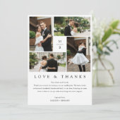 Moderne foto Collage Weddenschap Hartelijk dank Kaart (Staand voorkant)