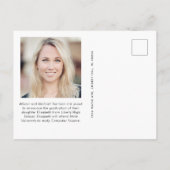 Moderne Foto Collage Zwarte Afstuderen Aankondigingskaart (Achterkant)