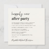 Moderne Foto Cream Bruiloft Receptie Kaart (Voorkant)