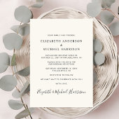 Moderne Foto Cream Bruiloft Receptie Save The Date