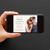 Moderne Foto Cream Bruiloft Save The Date