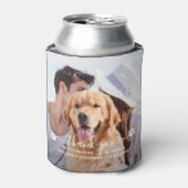 Moderne foto Dank je Hondenliefhebber Pet Wedding Blikjeskoeler (Blikje Voorkant)