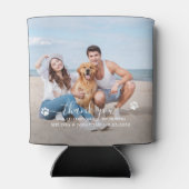 Moderne foto Dank je Hondenliefhebber Pet Wedding Blikjeskoeler (Achterkant)