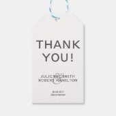 Moderne foto dank u huwelijkscadeau labels cadeaulabel (Voorkant)