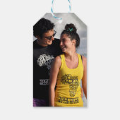 Moderne foto dank u huwelijkscadeau labels cadeaulabel (Achterkant)