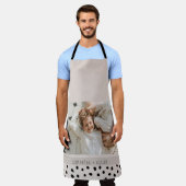 Moderne foto deegel persoonlijke naam Gift Schort (Gedragen)