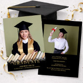 Moderne foto diploma aankondigingskaart aankondiging