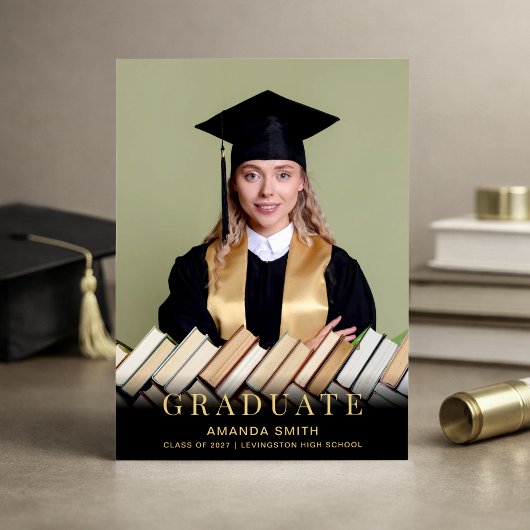 Moderne foto diploma aankondigingskaart aankondiging