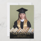 Moderne foto diploma aankondigingskaart aankondiging (Voorkant)