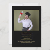 Moderne foto diploma aankondigingskaart aankondiging (Achterkant)