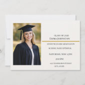 Moderne foto diploma uitnodiging aankondiging (Voorkant)