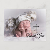 Moderne foto doop dank u briefkaart (Voorkant)