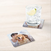 Moderne foto-Drinken op Hondenliefhebber Pet Weddi Kartonnen Onderzetters (Insitu)