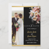 Moderne Foto Dubbelzijdige Save The Date Kaart (Voorkant)