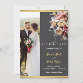 Moderne Foto Dubbelzijdige Save The Date Kaart