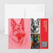 Moderne foto Duitse herder Briefkaart (Voorkant / Achterkant)