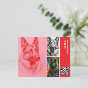 Moderne foto Duitse Herdershond Briefkaart