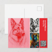Moderne foto Duitse Herdershond Briefkaart (Voorkant / Achterkant)