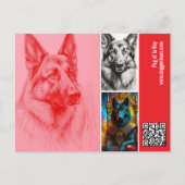Moderne foto Duitse Herdershond Briefkaart (Voorkant)