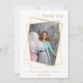 Moderne foto eenvoudig Vrijgezellenfeest Dank u ka Kaart (Voorkant)