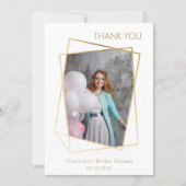 Moderne foto eenvoudig Vrijgezellenfeest Dank u ka Kaart (Voorkant)