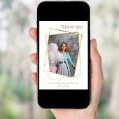 Moderne foto eenvoudig Vrijgezellenfeest Dank u ka Kaart