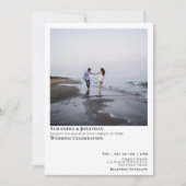 Moderne foto Eenvoudige schone witte minimale brui Kaart (Voorkant)