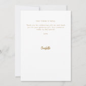 Moderne foto eenvoudige verjaardag Dank u kaart (Achterkant)
