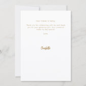 Moderne foto eenvoudige verjaardag Dank u kaart (Achterkant)