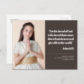 Moderne foto Eerste Heilige Communie Uitnodiging (Voorkant / Achterkant)