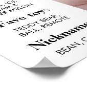 Moderne foto eerste jaar mijlpaal teken poster (Hoek)