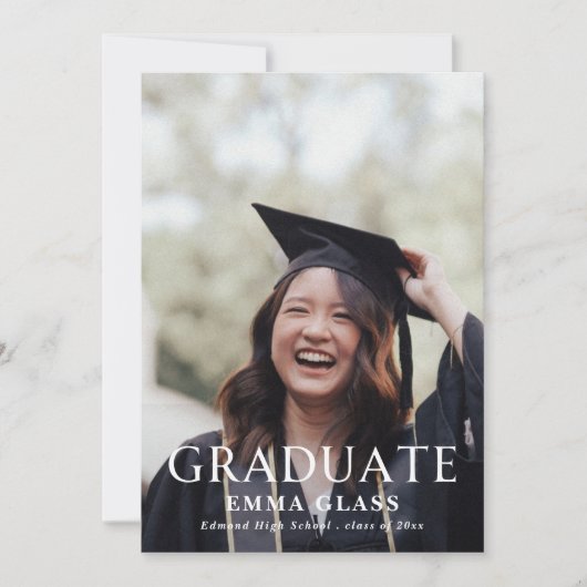 Moderne foto eindexamen aankondigingen (Voorkant)