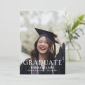 Moderne foto eindexamen aankondigingen (Staand voorkant)