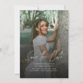 Moderne foto eindexamen middelbare school save the date (Voorkant)