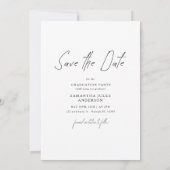 Moderne foto eindexamen middelbare school save the date (Achterkant)